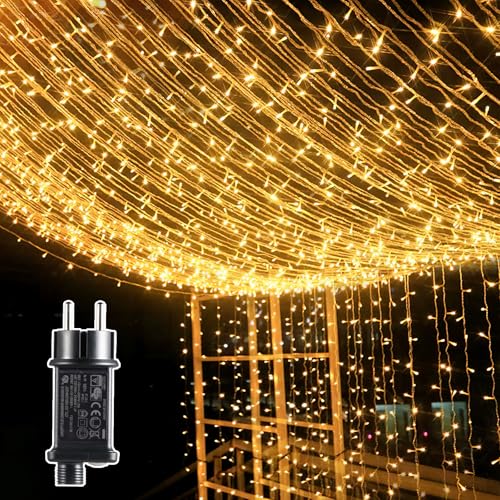 GlobaLink Lichterketten Vorhang erweiterbar, 6M x 3M 600 LED Weihnachtsbeleuchtung innen Lichtervorhang strombetrieben, IP44 Wasserfest 8 Modi für Zimmer Hochzeit Fenster Weihnachten Deko - warmweiß GlobaLink Lichterketten Vorhang erweiterbar, 6M x 3M 600 LED Weihnachtsbeleuchtung innen Lichtervorhang strombetrieben, IP44 Wasserfest 8 Modi für Zimmer Hochzeit Fenster Weihnachten Deko - warmweiß von GlobaLink