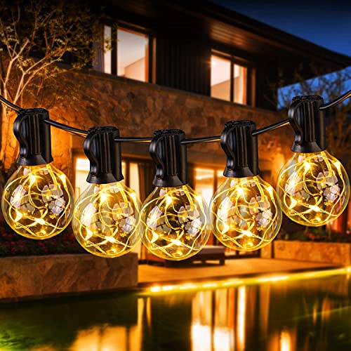 Lichterkette Außen, GlobaLink G40 Lichterkette Glühbirnen IP65 Wasserdicht mit 30 + 3 Ersatzbirnen Garten Lichterkette Warmweiß Innen/Außen für Zimmer, Bar, Garten, Balkon, Party, Terrasse Deko -11,7M von GlobaLink