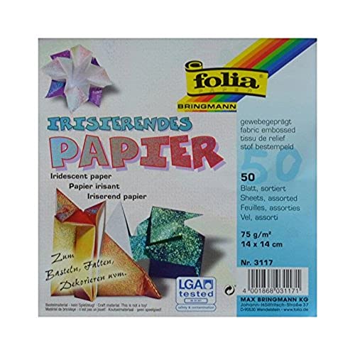 Global Art 130447 Folia Origami Papier 6 Zoll x 6 Zoll Struktureffekt Schillernde 50-Pkg-Stoff Pr-gung Global Art 130447 Folia Origami Papier 6 Zoll x 6 Zoll Struktureffekt Schillernde 50-Pkg-Stoff Pr-gung von Global Art