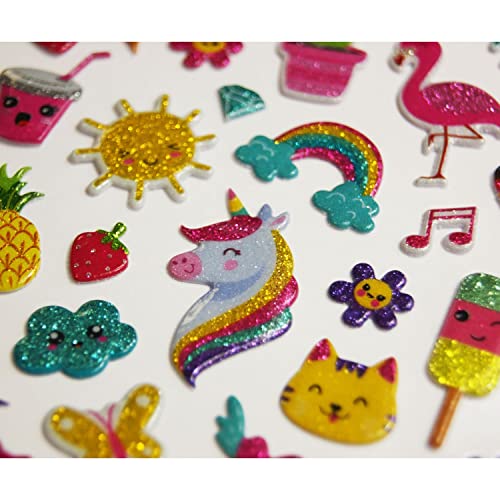 Aufkleber - Aus Schaumstoff - Summer Vibes - Glitter von Global Gift