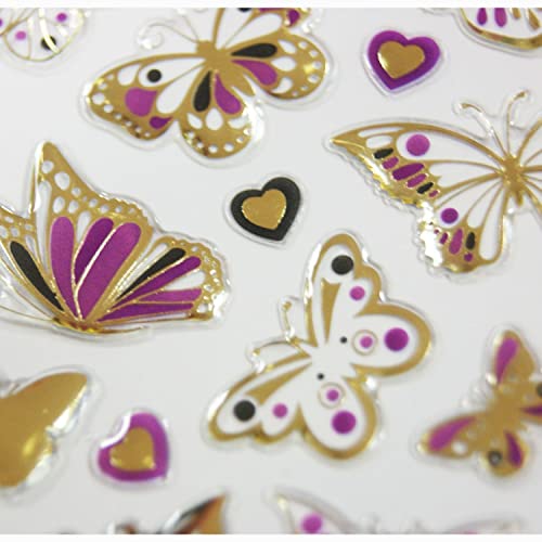 Aufkleber - Schmetterling - vergoldet - Epoxydharz von Global Gift