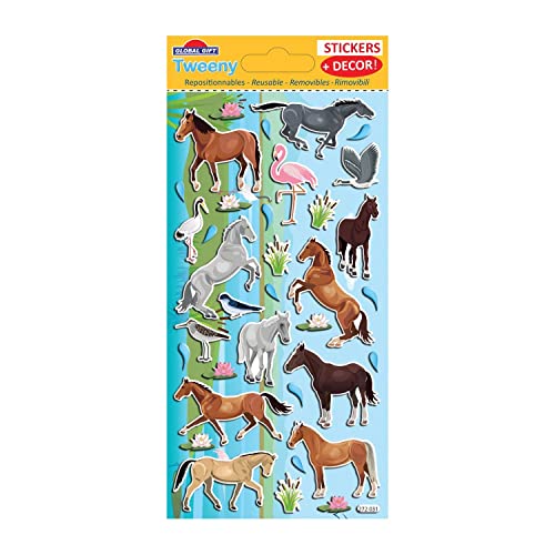 Dekotafel für Kinder, Pferde, selbstklebend, 3D Dekotafel für Kinder, Pferde, selbstklebend, 3D von Global Gift