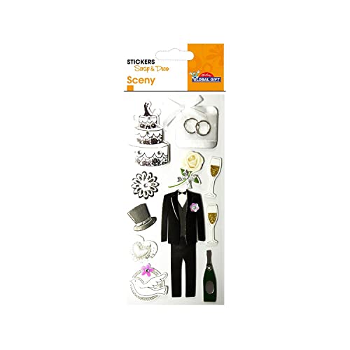 Glitzer-geprägte Aufkleber – Herrenhochzeit Glitzer-geprägte Aufkleber – Herrenhochzeit von Global Gift