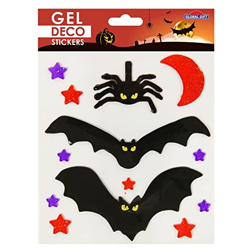 Global Gift Halloween Gel-Sticker - Fledermäuse von Global Gift