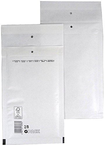 100 Stück Luftpolsterumschläge Luftpolstertaschen Versandtaschen 2/B 140x225 mm weiß von Global Pack