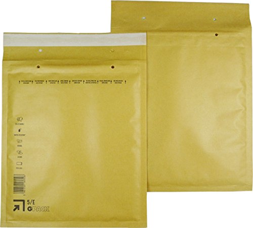 100 Stück Luftpolsterumschläge Luftpolstertaschen Versandtaschen 5/E 240x275 mm braun von Global Pack