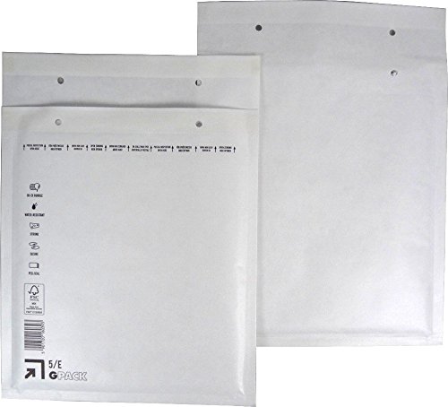 100 Stück Luftpolsterumschläge Luftpolstertaschen Versandtaschen 5/E 240x275 mm weiß von Global Pack