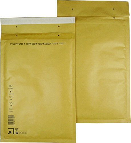 100 Stück Luftpolsterumschläge Luftpolstertaschen Versandtaschen 6/F 240x350 mm braun von Global Pack