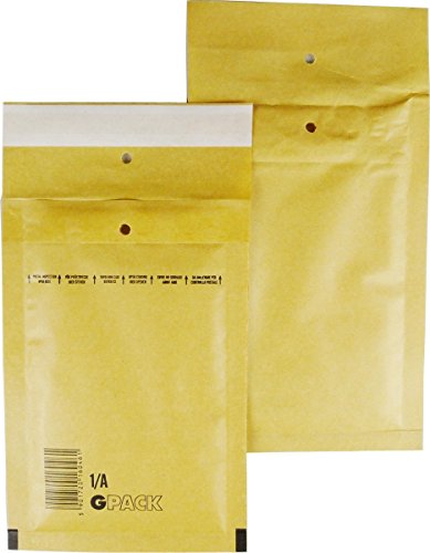 25 Stück Luftpolsterumschläge Luftpolstertaschen Versandtaschen 1/A 120x175 mm braun von Global Pack