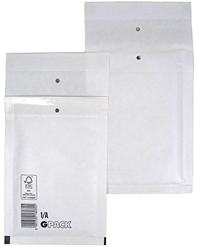 400 Stück Luftpolsterumschläge Luftpolstertaschen Versandtaschen 1/A 120x175 mm weiß von Global Pack
