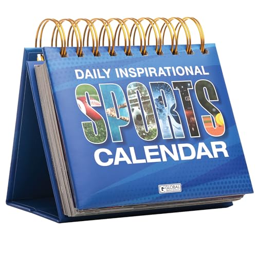 Global Printed Products Motivierender und inspirierender ewiger Tages-Kalender, selbststehende Staffelei (Sportmotiv) von Global Printed Products