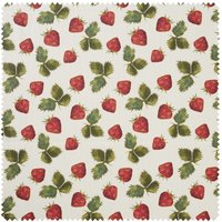 Baumwoll-Stoff "Erdbeeren", Acryl beschichtet von Globaltex
