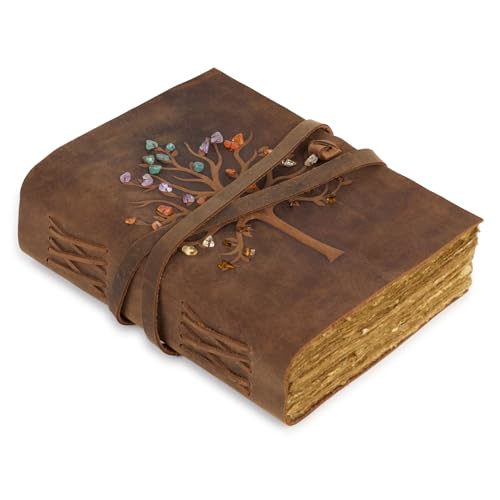 Vintage-Ledertagebuch Tree of Life, handgemachtes Baumwollpapier, ideal als Reiseheft oder Tagebuchnotizbuch — 21 x 16 cm Vintage-Ledertagebuch Tree of Life, handgemachtes Baumwollpapier, ideal als Reiseheft oder Tagebuchnotizbuch — 21 x 16 cm von GlobeeCraft