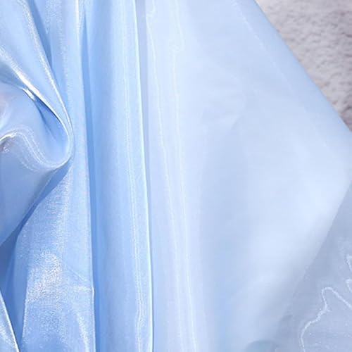 1,5 m x 1 m hellblauer Organza-Stoff, seidig, Polyester, holografischer Gaze-Stoff 1,5 m x 1 m hellblauer Organza-Stoff, seidig, Polyester, holografischer Gaze-Stoff von Globellapro