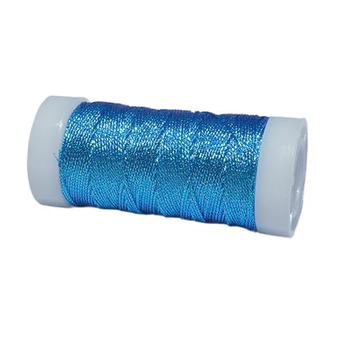 1 Rolle 42 Meter schillerndes metallisches Häkelgarn, 0,4 mm, glitzerndes metallisches dunkelblaues Garn, Glitzer-Häkelgarn zum Stricken/Sticken/Nähen 1 Rolle 42 Meter schillerndes metallisches Häkelgarn, 0,4 mm, glitzerndes metallisches dunkelblaues Garn, Glitzer-Häkelgarn zum Stricken/Sticken/Nähen von Globellapro