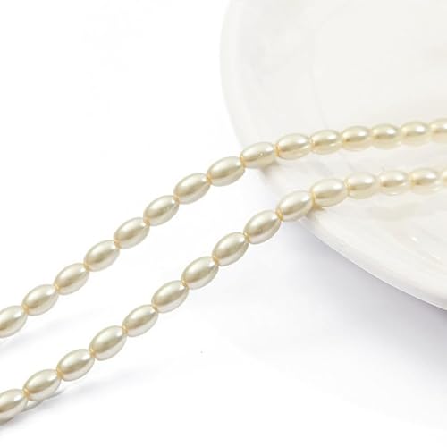 1 Rolle ovale Perlenkette, beigefarbene Glasperlen, Stränge für DIY-Schmuckherstellung, Basteln, 5 x 7 mm 1 Rolle ovale Perlenkette, beigefarbene Glasperlen, Stränge für DIY-Schmuckherstellung, Basteln, 5 x 7 mm von Globellapro