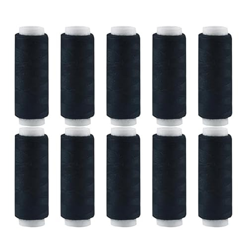 10 x Polyester-Nähgarn, 200 m, schwarzes Garn für Stickerei/alle Nähzwecke, Hand und Maschine 10 x Polyester-Nähgarn, 200 m, schwarzes Garn für Stickerei/alle Nähzwecke, Hand und Maschine von Globellapro