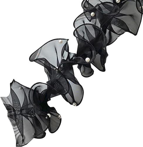 11 cm x 2 m schwarzes Organza-Spitzenband mit Perlen für Bastelarbeiten, Geschenkverpackungen 11 cm x 2 m schwarzes Organza-Spitzenband mit Perlen für Bastelarbeiten, Geschenkverpackungen von Globellapro