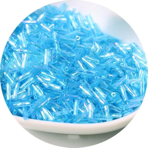 2 Packungen 720 Stück schillernde Glasperlen, gedrehte Stiftperlen, 2 x 6 mm Röhrchen, lose Abstandshalter für Bastelarbeiten, Perlen, Blau 2 Packungen 720 Stück schillernde Glasperlen, gedrehte Stiftperlen, 2 x 6 mm Röhrchen, lose Abstandshalter für Bastelarbeiten, Perlen, Blau von Globellapro