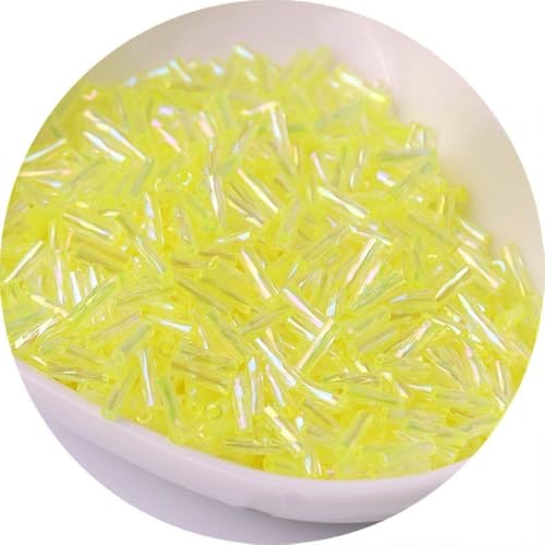 2 Packungen 720 schillernde Glasperlen, gedrehte Stiftperlen, 2 x 6 mm Röhrchen, lose Abstandshalter für Bastelarbeiten, Perlen, Zitronengelb 2 Packungen 720 schillernde Glasperlen, gedrehte Stiftperlen, 2 x 6 mm Röhrchen, lose Abstandshalter für Bastelarbeiten, Perlen, Zitronengelb von Globellapro