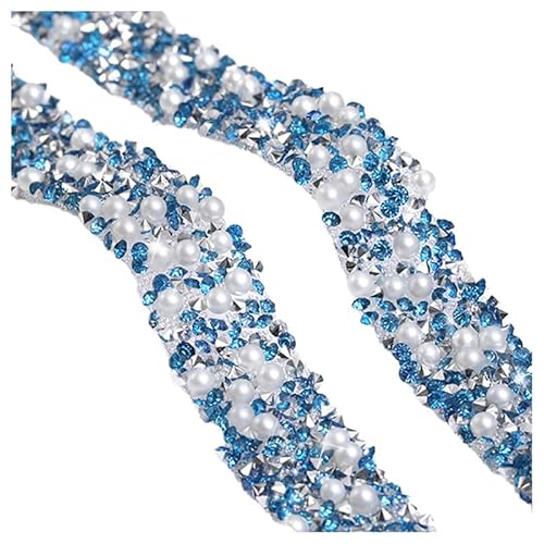 2 Rollen 91 cm Seeblaue Perlen-Strass-Diamantbänder, 1,2 cm breit, selbstklebende Perlen-Strass-Streifen, Edelstein-Verzierungen für DIY-Glitzer-Dekorationen 2 Rollen 91 cm Seeblaue Perlen-Strass-Diamantbänder, 1,2 cm breit, selbstklebende Perlen-Strass-Streifen, Edelstein-Verzierungen für DIY-Glitzer-Dekorationen von Globellapro