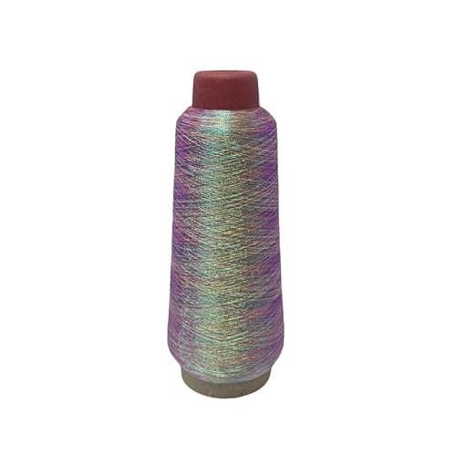 2200 m Metallic-Glitzer-Polyester-Nähgarn, schillerndes Stickgarn für Nähmaschine, Kreuzstich (MO26) von Globellapro