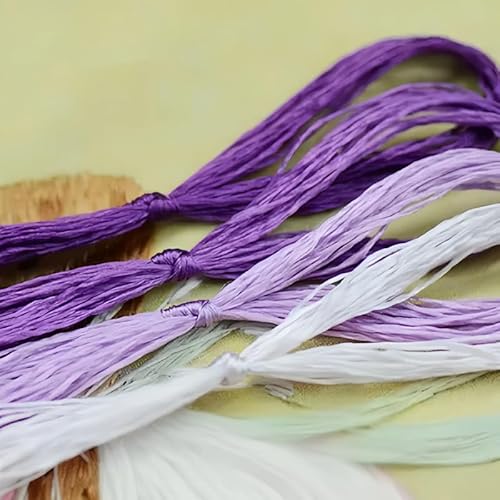 4 x violette Seiden-Stickgarne mit Farbverlauf, 20 m, Maulbeerseide zum Nähen, Knüpfen und Basteln 4 x violette Seiden-Stickgarne mit Farbverlauf, 20 m, Maulbeerseide zum Nähen, Knüpfen und Basteln von Globellapro