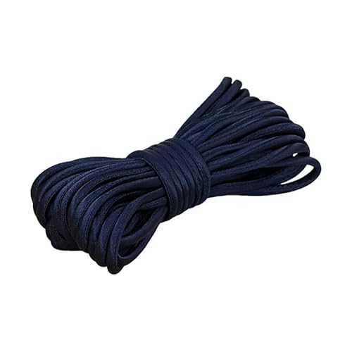 5 Meter Satin-Stretchkordel dunkelblau 5 mm breit Satinschnur zum Nähen, Weben, Schneidern von Globellapro