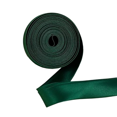 5 m dunkelgrüne Satin-Paspelbordüre 2,5 cm breit Paspelband zum Nähen von Stoffkanten von Globellapro