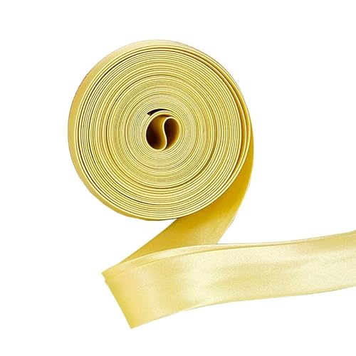 5 m gelbe Satin-Paspelbordüre 2,5 cm breit Paspelband zum Nähen von Stoffkanten 5 m gelbe Satin-Paspelbordüre 2,5 cm breit Paspelband zum Nähen von Stoffkanten von Globellapro