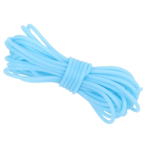 5 m hohles Rohr-Gummischlauch, 3 mm, Himmelblau, Armband Gummikordel Silikonseil für Halsketten/Bastelarbeiten 5 m hohles Rohr-Gummischlauch, 3 mm, Himmelblau, Armband Gummikordel Silikonseil für Halsketten/Bastelarbeiten von Globellapro