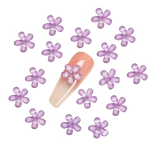 50 Stück 3D-Blumen-Nagelkunst-Anhänger, Kunstharz, Blume, Nagel-Strasssteine, Dekorationen, 10 x 10 mm, Lila 50 Stück 3D-Blumen-Nagelkunst-Anhänger, Kunstharz, Blume, Nagel-Strasssteine, Dekorationen, 10 x 10 mm, Lila von Globellapro