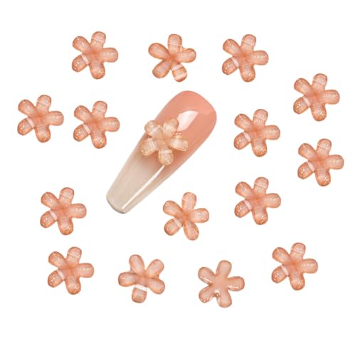 50 Stück 3D-Blumen-Nagelkunst-Anhänger, Kunstharz, Blume, Nagel-Strasssteine, Dekorationen, 10 x 10 mm, Orange 50 Stück 3D-Blumen-Nagelkunst-Anhänger, Kunstharz, Blume, Nagel-Strasssteine, Dekorationen, 10 x 10 mm, Orange von Globellapro