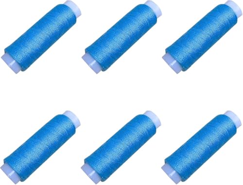 6 Rollen 130 m Polyester-Nähgarn, himmelblaues Garn für Stickerei/alle Nähzwecke, Hand und Maschine 6 Rollen 130 m Polyester-Nähgarn, himmelblaues Garn für Stickerei/alle Nähzwecke, Hand und Maschine von Globellapro