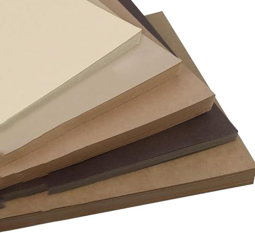 Browm A4-Kartenpapier, 230 g dicker, farbiger Karton für selbstgemachte Karten, 20 Stück von Globellapro