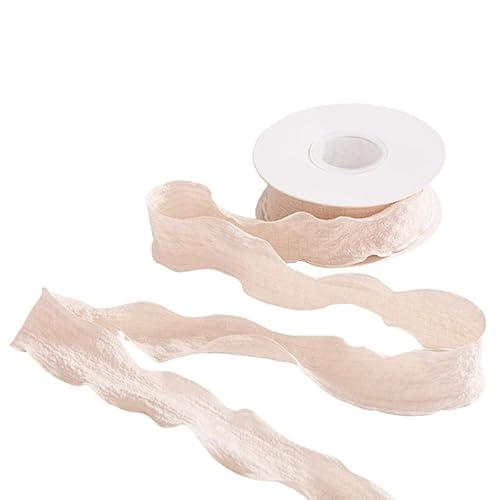 Chiffonband, 9,1 m, Aprikose, 4 cm breit, Faltenband, Polyester, Rüschenband zum Verpacken von Blumensträußen Chiffonband, 9,1 m, Aprikose, 4 cm breit, Faltenband, Polyester, Rüschenband zum Verpacken von Blumensträußen von Globellapro