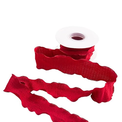 Chiffonband, 9,1 m, Rot, 4 cm breit, Faltenband, Polyester, Rüschenband zum Verpacken von Blumensträußen Chiffonband, 9,1 m, Rot, 4 cm breit, Faltenband, Polyester, Rüschenband zum Verpacken von Blumensträußen von Globellapro
