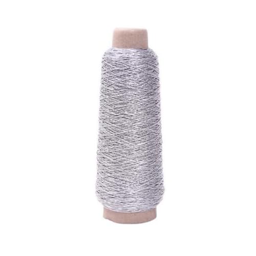 Elastisches Nähgarn, Polyester, dehnbar, zum Nähen, Perlenstickerei, 0,6 mm x 300 m, Silbermetallic, 1 Rolle Elastisches Nähgarn, Polyester, dehnbar, zum Nähen, Perlenstickerei, 0,6 mm x 300 m, Silbermetallic, 1 Rolle von Globellapro