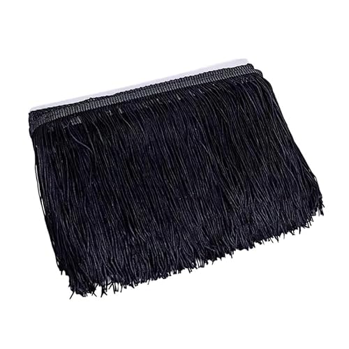 Fransenband aus Polyester, 10 cm breit, zum Nähen, Basteln, 10 m, Schwarz Fransenband aus Polyester, 10 cm breit, zum Nähen, Basteln, 10 m, Schwarz von Globellapro