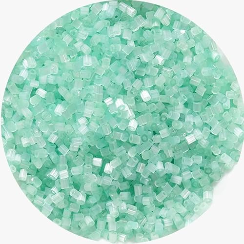 Glasperlen, Rocailles, 3 mm, lose Abstandshalter, für Bastelarbeiten, Perlen, Grün, 1500 Stück von Globellapro