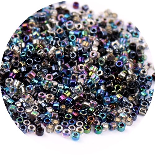 Glasperlen in verschiedenen Farben, 2 mm, lose Glasperlen für Bastelarbeiten, Perlen, Schwarz, 1 Packung mit 720 Stück Glasperlen in verschiedenen Farben, 2 mm, lose Glasperlen für Bastelarbeiten, Perlen, Schwarz, 1 Packung mit 720 Stück von Globellapro