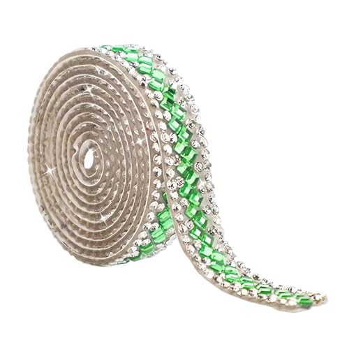 Hellgrüne Strass-Diamantbänder mit quadratischem Diamant, 1,2 cm breit, selbstklebende Glas-Strass-Streifen, glänzende Edelstein-Kristall-Rolle für DIY-Glitzer-Dekorationen Hellgrüne Strass-Diamantbänder mit quadratischem Diamant, 1,2 cm breit, selbstklebende Glas-Strass-Streifen, glänzende Edelstein-Kristall-Rolle für DIY-Glitzer-Dekorationen von Globellapro