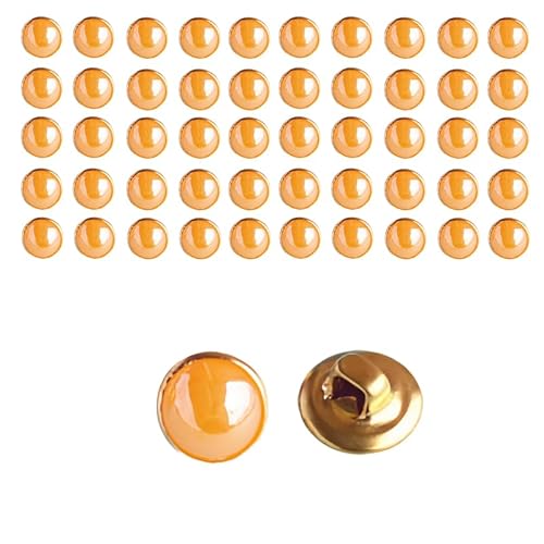 Knöpfe aus Kunstperlen, zum Einnähen, 10 mm, Orange, Halbperle, Knöpfe mit Schaft, dekorative Knöpfe für Kleidung, 50 Stück Knöpfe aus Kunstperlen, zum Einnähen, 10 mm, Orange, Halbperle, Knöpfe mit Schaft, dekorative Knöpfe für Kleidung, 50 Stück von Globellapro
