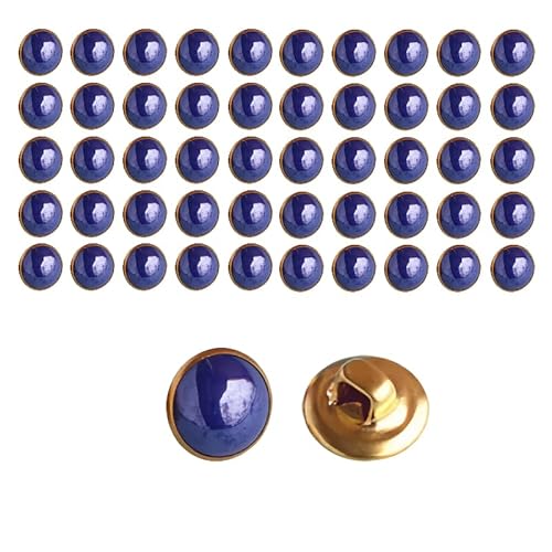 Knöpfe aus Kunstperlen, zum Einnähen, 10 mm, marineblau, Halbperlen-Knöpfe mit Schaft, dekorative Knöpfe für Kleidung, 50 Stück Knöpfe aus Kunstperlen, zum Einnähen, 10 mm, marineblau, Halbperlen-Knöpfe mit Schaft, dekorative Knöpfe für Kleidung, 50 Stück von Globellapro