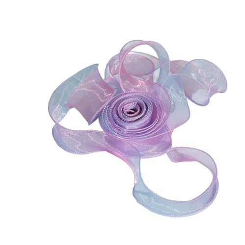 Organza-Stoffband mit Farbverlauf, schillerndes Organza-Chiffonband für Bastelarbeiten, Geschenkverpackungen, 4 cm x 9,1 m, Blau/Lila Organza-Stoffband mit Farbverlauf, schillerndes Organza-Chiffonband für Bastelarbeiten, Geschenkverpackungen, 4 cm x 9,1 m, Blau/Lila von Globellapro
