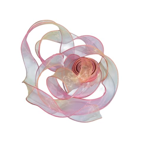 Organza-Stoffband mit Farbverlauf, schillerndes Organza-Chiffonband für Bastelarbeiten, Geschenkverpackungen, 4 cm x 9,1 m, Rot/Gelb Organza-Stoffband mit Farbverlauf, schillerndes Organza-Chiffonband für Bastelarbeiten, Geschenkverpackungen, 4 cm x 9,1 m, Rot/Gelb von Globellapro