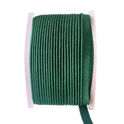 Paspelband aus Polyester, 18 m, dunkelgrün, 1,2 cm breit, Schrägband zum Nähen von Stoffkanten Paspelband aus Polyester, 18 m, dunkelgrün, 1,2 cm breit, Schrägband zum Nähen von Stoffkanten von Globellapro