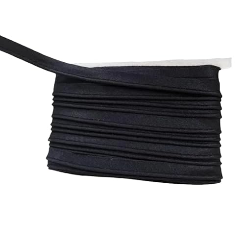 Paspelband aus Polyester, 18 m, schwarz, 1,2 cm breit, zum Nähen von Stoffkanten Paspelband aus Polyester, 18 m, schwarz, 1,2 cm breit, zum Nähen von Stoffkanten von Globellapro