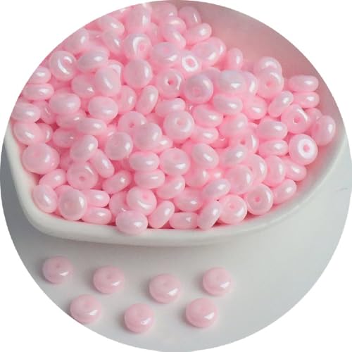 Perlglanz-Glas-Abakus-Perlen, 6 mm, kleine Glasperlen für Bastelarbeiten, Perlen, 2 Packungen mit 104 Stück von Globellapro