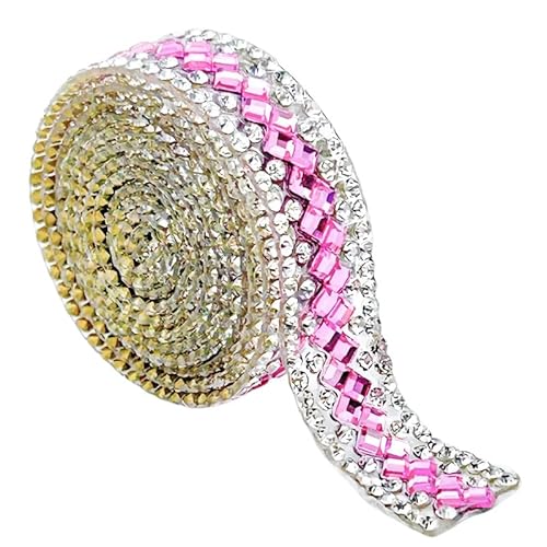Pinke Strass-Diamantbänder mit quadratischem Diamant, 1,2 cm breit, selbstklebende Glas-Strass-Streifen, glänzende Edelstein-Kristall-Rolle für DIY-Glitzer-Dekorationen Pinke Strass-Diamantbänder mit quadratischem Diamant, 1,2 cm breit, selbstklebende Glas-Strass-Streifen, glänzende Edelstein-Kristall-Rolle für DIY-Glitzer-Dekorationen von Globellapro
